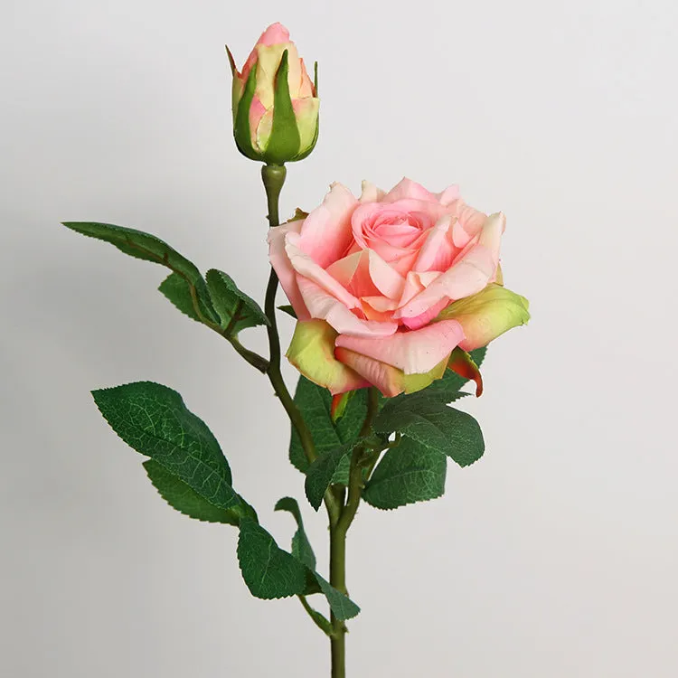 Bulk 18.5" Real Touch Rose Spray Branch Artificial Flower Wholesale