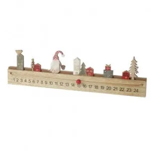 Festive Wooden Countdown to Christmas Decoration