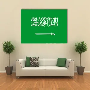 Flag Of Saudi Arabia Canvas Wall Art