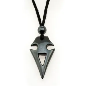 Hematite Tribal Arrow Pendant